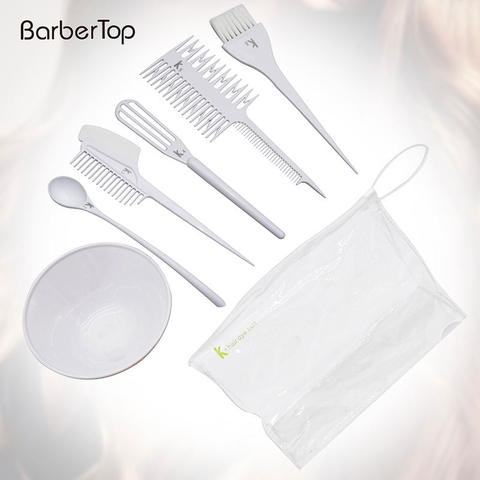 Hight Quality Hair Salon Hair Care Tools Hair Care Set of 6 Hair Dye Brush, Hair Dye Bowl, Hair Dye Comb