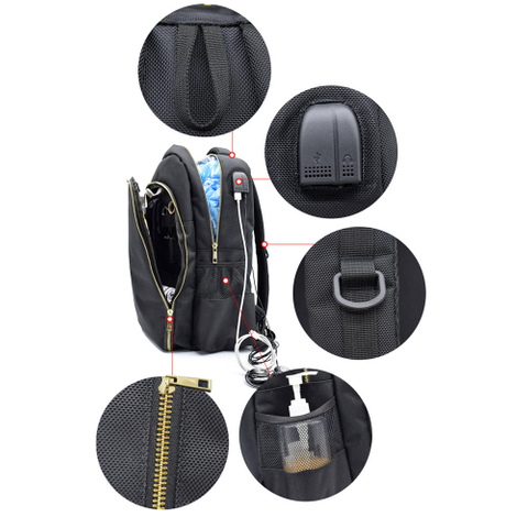 Custom Mobile Barberia Hairdressers Tool Bag Backpack For Barber Shop Men Travel Barber Tool Kit Bag With Charging Usb Port