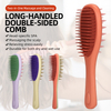 Long Handle Hair Comb Double-Sided Silicone Massage Comb with Large Teeth Gentle Detangling Scalp Massage Brush