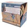 Natural Print Wood Hair Brush Paddle Detangling Hair Brush Comb Set With Gift Box for Women