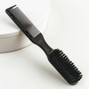 Double-sided Comb Brush Black Small Beard Styling Brush Professional Shave Beard Brush Barber Vintage Carving Cleaning Brush