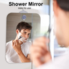 Acrylic Anti Fog Mirror Bathroom Tools Shower Shaving Fogless Mirror Washroom Travel Accessories With Wall Suction For Men Women