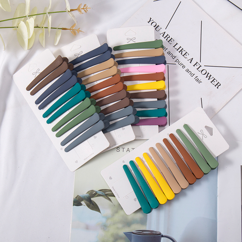 10pcs/Set New Women Girls Colorful Plastic Long Hairpins Wash Face Bangs Simple Hair Clips Barrettes Fashion Hair Accessories