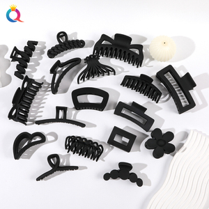 1PC Korean Black Large Hair Claws Elegant Acrylic Hairpins Barrette Crab Hair Clips Headwear For Women Girls Hair Accessories