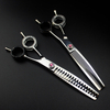 professional Japan 440c 7 '' Color pet dog grooming Curved hair scissors dog barber haircut thinning shears Hairdresser scissors