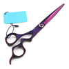 Professional 7 '' Japan Steel Purple Pet Dog Grooming Hair Cutting Scissors Cut Barber Haircutting Shears Hairdresser Scissors