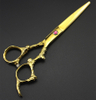 Professional Japan 440c 6 '' gold dragon hair scissors haircut thinning barber haircutting cutting shears hairdressing scissors