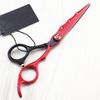 professional Japan 440c 6 '' red hair cutting scissors haircut thinning barber makas cut haircutting shears Hairdresser scissors