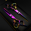 Customize logo Japan steel 6 '' rainbow dragon hair scissors haircut thinning barber hair cutting shears Hairdresser scissors