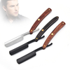 High Quality Manual Wooden Handle Shaving Razor Men's Razor Professional Barber Hair Cut Razor Change Blade Type Shaving Knife