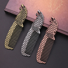 New Retro Magic Comb Badge Shape Comb Metal Comb Girl Gift Vintage Comb Slytherin College Style Comb Factory Direct Sales