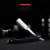 Gold Sandal Wood Handle Stainless Steel Folding Razor Hair Salon Hairdressing Shaving Hairdressing Knife Holder Gift Shaver