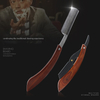 Stainless Steel Straight Razor Straight Edge Wooden Razors Pro Men Folding Shaving Knife Manual Beard Shaver Barber Shaver Tool