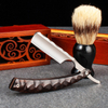 Cut Throat Straight Razor Wood Professional Barber Razor Premium Quality Single Blade Straight Edge Razor Beard Shaving Razor