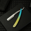 Men Straight Razor Premium Stainless Steel Colorful Barber Shaving Shaver Safe Knife for Face Beard Cutting Folded Manual Razor