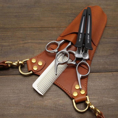 Handmade Leather Stylist Hip Bag Leather Holster Shears Belt Pouch Barber Hip Bag Leather Scissor Case Bag