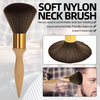 Custom Logo Soft Fashion Natural Wood Handle Brush Wide Hairbrush Sweeping Neck Face Duster Brush