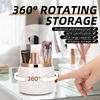 360 Rotating Makeup Brush Holder Organizer Dustproof Multi-Functional Brush Storage Box