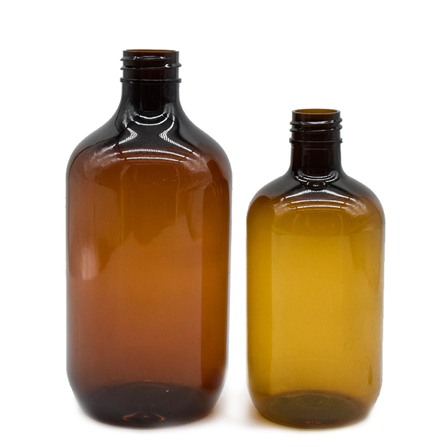 Eco-friendly Amber PET Plastic Shampoo Bottle