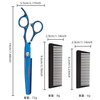 New Design Professional Hair Cutting Scissors with Comb Attached Stainless Steel Barber Scissor