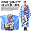 Waterproof Hair Cutting Polyester Fabric Hairdresser Cape Custom Logo Salon Capes for Barbershop