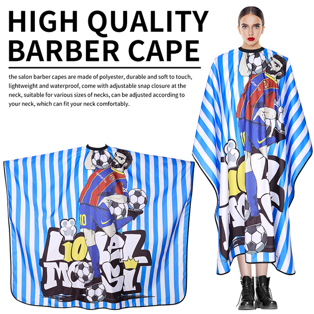 Waterproof Hair Cutting Polyester Fabric Hairdresser Cape Custom Logo Salon Capes for Barbershop