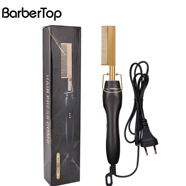 Professional 3 Temperature Adjust Hair Straightener Electric Heating Comb Hot Comb
