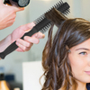 Custom Logo Round Style Hair Brush Wood Nylon Bristle Salon Soft Hair Styling Brush
