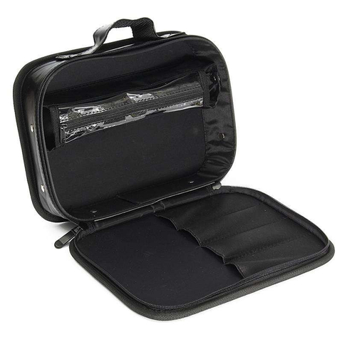 Black Barber Bag Professional Salon Hair Cutting Scissors Comb Clipper Bag Hairdressing Tools Case Organizer