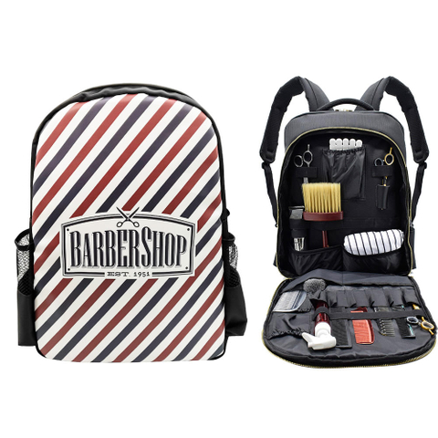 Professional Fashion Hairdresse Portable Barber Shop Haircut Tools Storage Hair Stylist Travel Backpack Tray Barber Bag