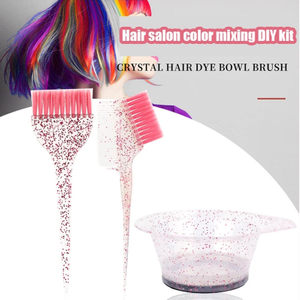 3pcs Salon Hair Coloring Dyeing Kit Hair Dye Brush And Bowl Set Tint Coloring Dye Bowl Comb Brush Home Salon Hair Coloring Tint Bowl