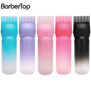 Hot Sale Colorful Plastic Squeeze Applicator Brush 6 OZ Root Comb Hair Dye Bottle