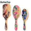 High quality Handle Print Detangling Hair Brush air Cushion Paddle Comb Massage