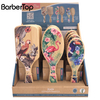 Natural Print Wood Hair Brush Paddle Detangling Hair Brush Comb Set With Gift Box for Women