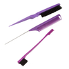 3 Pieces Hair Brush Set,Hair Styling Comb Including Dual Sided Edge Brush & Rat Tail Comb and Teasing Comb for Women Girl Barber