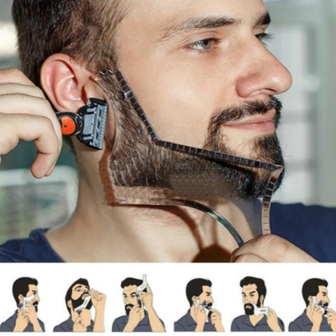 Men Beard Template StylingTool Double Sided Beard Shaping Comb Beauty Tool Shaving Hair Removal Razor Tool for Men