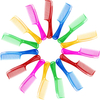 Plastic Round Long Handle Comb 