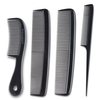 4 Piece Professional Comb Set Black - USA MADE - Fine Pro Tail Combs, Dresser Hair Comb Styling Comb 