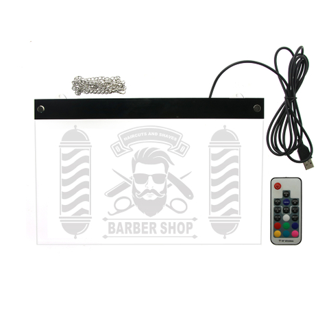 Custom Barber Shop LED Neon Sign Barber Pole Styling Logo Haircuts And Shaves Acrylic Hanging Decorative Board Hairdresser Gift