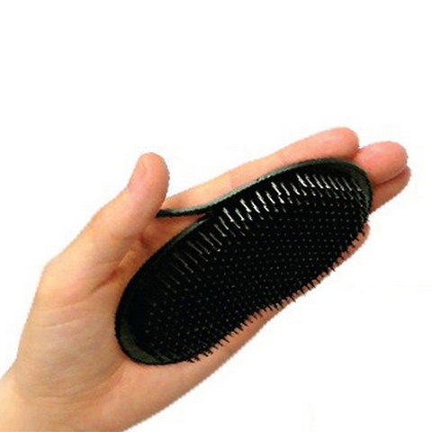 Portable Shampoo Comb Pocket Men Beard Mustache Palm Scalp Massage Black Hair Care Travel Portable Hair Comb Brush Styling Tools
