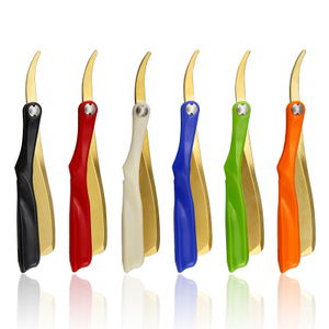 6Color Professional Manual Shaver Straight Zinc Alloy Edge Sharp Barber Razor Folding Shaving Beard Cutter Gift
