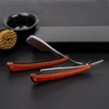 Folding Shave Knife Wood Handle Beard Straight Razor Hair Dressing Tool Men Manual Convenience Hair Trimmer Shaver