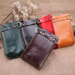 Leather Hair Scissor Holster Hairdressing Hair Cutting Bag