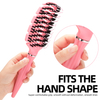 Boar Bristle Massage Vented Curved Detangling Hair Comb for Women Salon Hairdressing Hair Brush