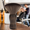 Custom Private Logo Softer Fiber Hair Hairdressing Neck Duster Fiber Brushes Wood Handle Neck Brush