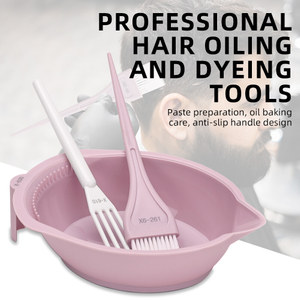 Custom Color Hair Salon Tint Brush Hair Coloring Brush with Bowl Salon Hair Dye Brush and Mixing Bowl