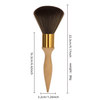 Custom Logo Soft Fashion Natural Wood Handle Brush Wide Hairbrush Sweeping Neck Face Duster Brush