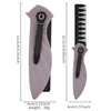 2 in 1 Black PP Foldable Styling Comb High Quality Flip Beard Comb Multifunctional Pocket Comb for Salon