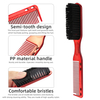 Double-Sided Hairdressing Comb for Broken Hair Sweeping Carving Nylon Bristle Beard Brush for Men
