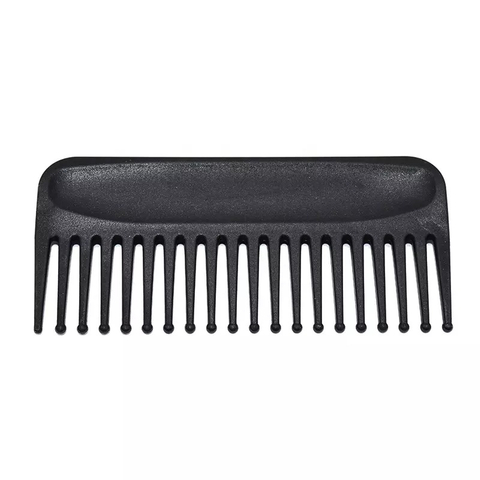 Black Plastic Comb Super Wide Tooth Comb